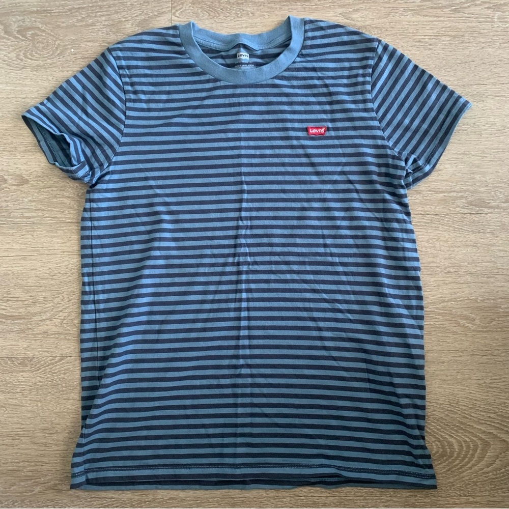 Levi's Blue Striped T-Shirt Size M